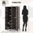62 Inch Wicker Wardrobe with 2 Doors PE Rattan Closet with Hanging Rod-157473339