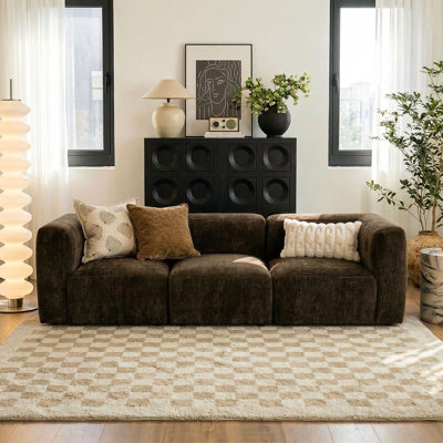 Gowen 101" Wide 3-Piece Modular Chenille Sofa