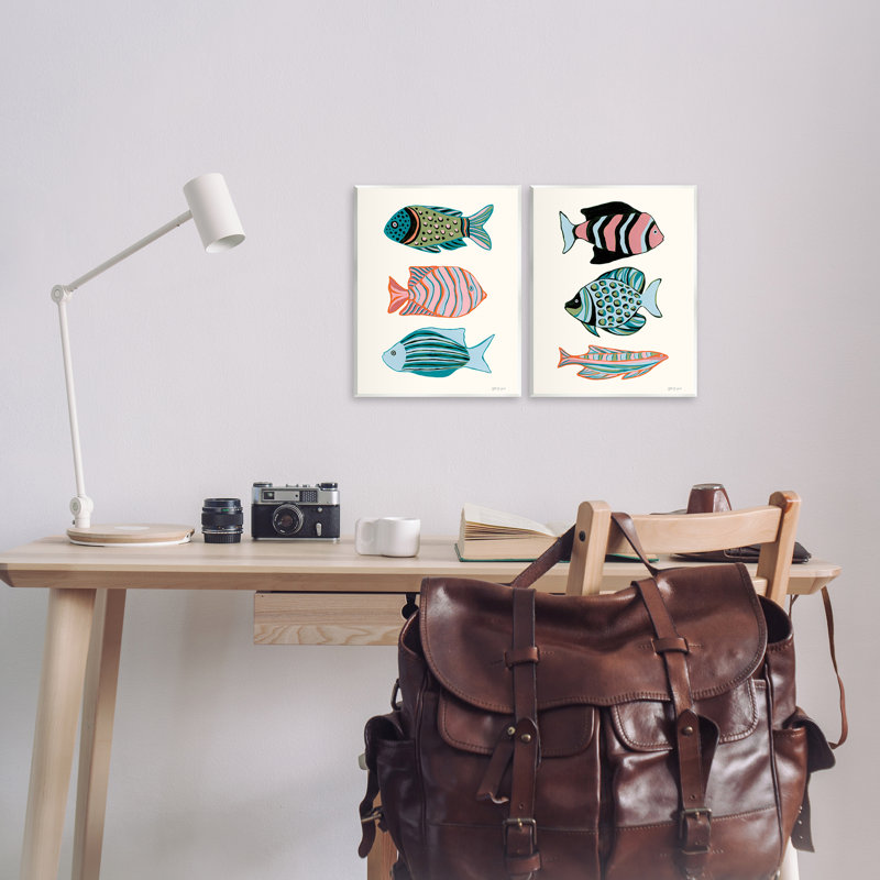  "Tropical Pastels Fish", art mural sur bois par Yvette St. Amant
