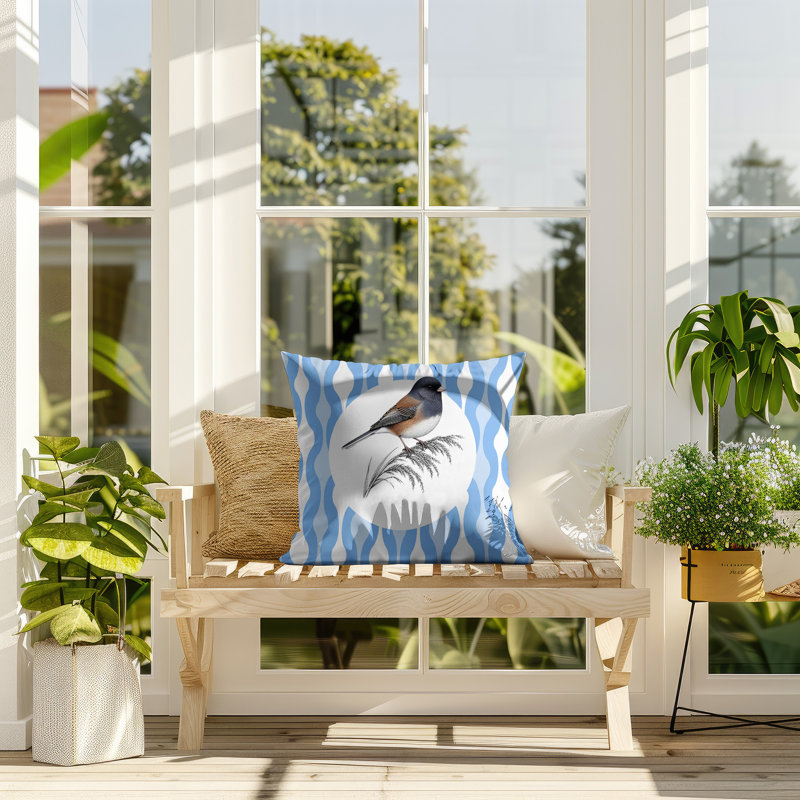 Coussin intérieur / extérieur Junco, 18 x 18, Bleuet des champs