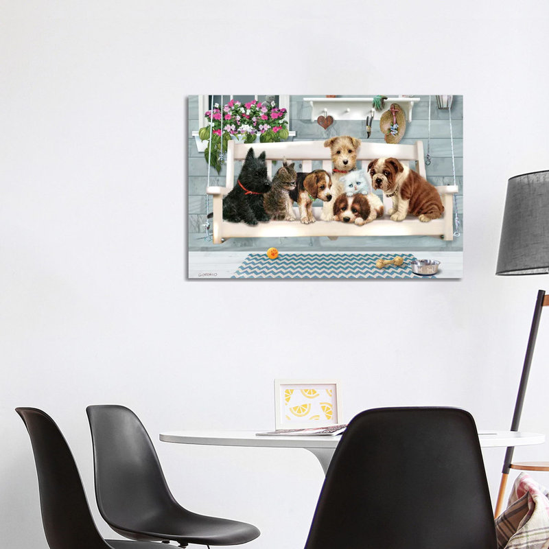 Porch Pals - Wrapped Canvas Painting, 101.6 cm H x 66.04 cm W x 1.91 cm D