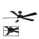 Wynd 5-Blade Outdoor/Indoor Smart Standard Ceiling Fan with LED Light Kit and Remote Included