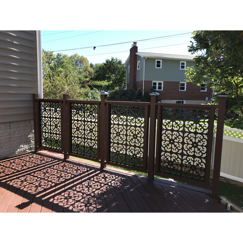 48'' x 32'' Roman Vinyl Privacy Screen, Black