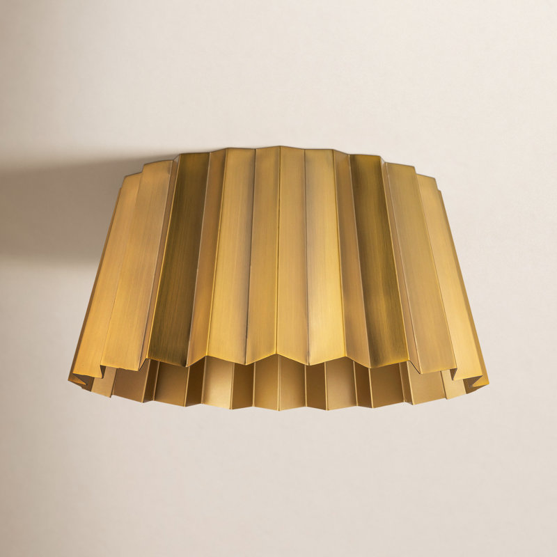 Tindra Flush Mount, Aged Gold