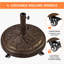 Colour 24.7kg Free Standing Umbrella Base with Wheels-603994903