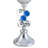 18" Tall Polyresin" Dazzle" Candleholder, Silver Finish
