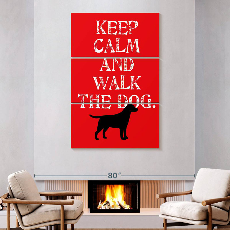Tergel Keep Calm Labrador, 74" H x 48" W