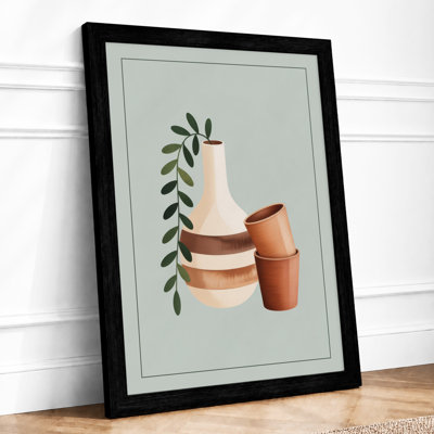 Vessels and Stems Minimalist - Framed Print