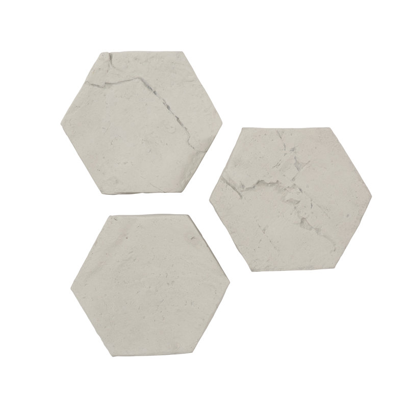 Carreaux muraux hexagonaux, pierre romaine