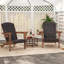 Chaise de patio Adirondack avec siège rembourré en rotin et accoudoirs larges et porte-gobelet caché noir-1264085390