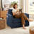 38" Modern Corduroy Accent Chair with 2 Pillows & Side Pocket-150531622