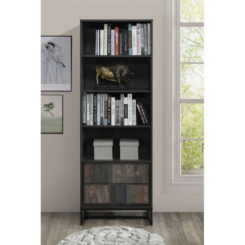 Winchendon Storage Bookcase, Rustic Gray