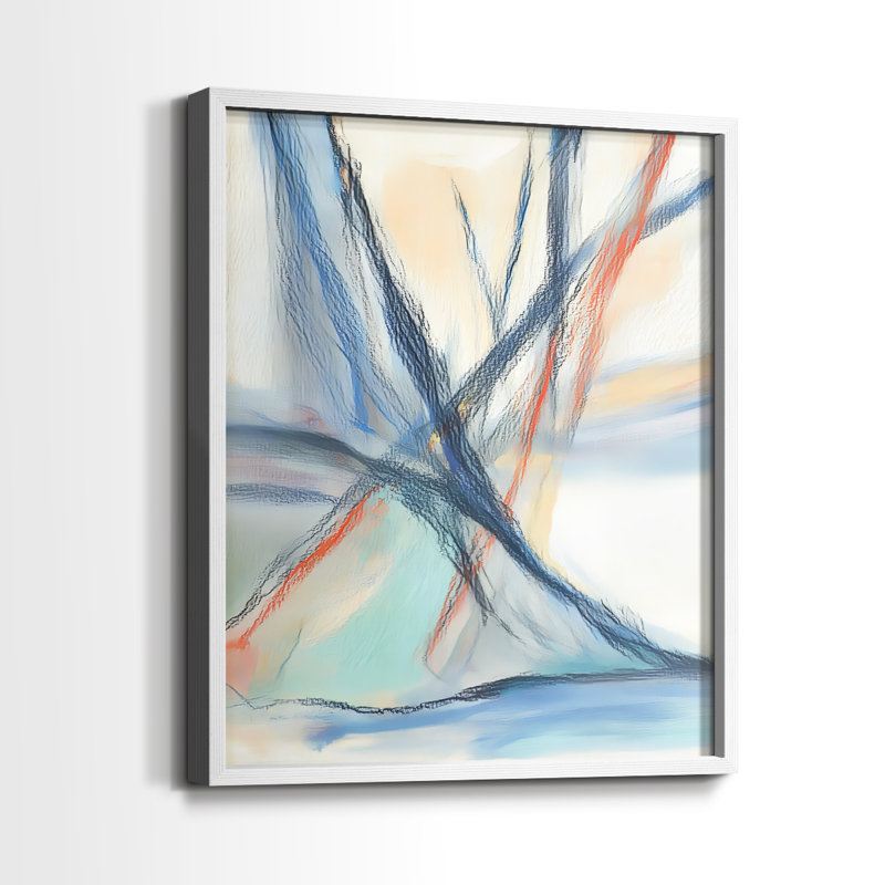 "ABSTRACT Series DCC XXII" par J Paul, Blanc / Blanc, H 15 po x l 12 po