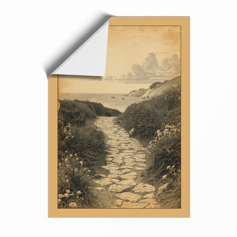 Stream To Distant Bay Vintage - Print, Unframed, A3 - 42.0 x 29.7 cm