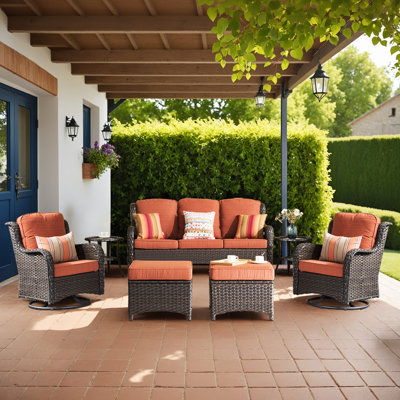 Tommy 5 -Person Outdoor Seating Group With Cushions