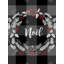 Christmas Wreath - Red Pattern Framed Canvas Home Decor