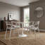 Ensemble de salle à manger 5 pièces de style Mid-Century moderne avec plateau en panneau de fibres à densité moyenne et piédestal en métal, 4 chaises-2066231294-2066231293