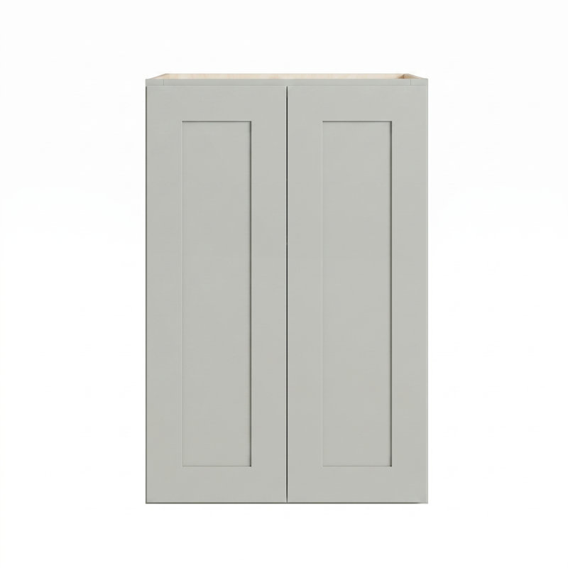 Armoire murale moderne de style Shaker, structure en bouleau massif, caisson en contreplaqué plaqué bouleau, fini mat doux à base d'eau, étagère réglable, plusieurs largeurs (9" à 39")