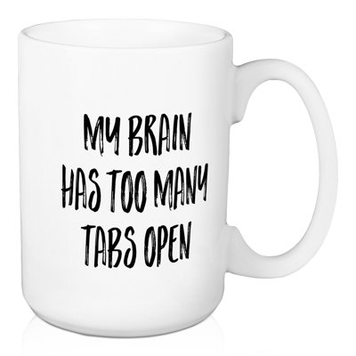 Grande tasse à café ouverte "my brain" Craddock
