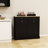 Black Kitchen Trash Bin Holder Cabinet - , Two Compartments, Painted Garbage Drawers, Ample Storage