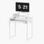 Bureau d'ordinateur 75 cm (29,5 po) pour petits espaces, bureau moderne pour la maison ou le bureau à domicile, support pour écran et plateau pour clavier-132225388-132225390