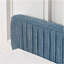 Grand cadre de lit tapissier grand avec tissu en chenille avec motif plissé, lit plateforme grand avec base et tête de lit. Aucun sommier tapissier requis - bleu