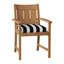 Croquet Teak Patio Dining Armchair with Cushions-1586602821-1501135602-1586604521