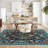 Floral Area Rugs for Living Room Bedroom, Washable Non Slip Vintage Floor Rugs Large Low Pile Oriental Distressed Carpet-537250875-537250873