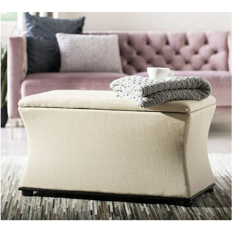 Banc de rangement rembourré Maiden, Beige