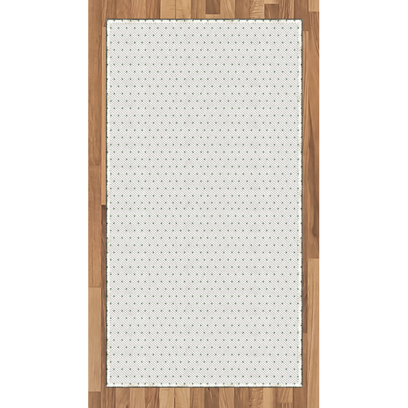 White High Density Long Fiber Poly Threads Decorative Area Rug Carpet, Rectangle 2'7" x 5'