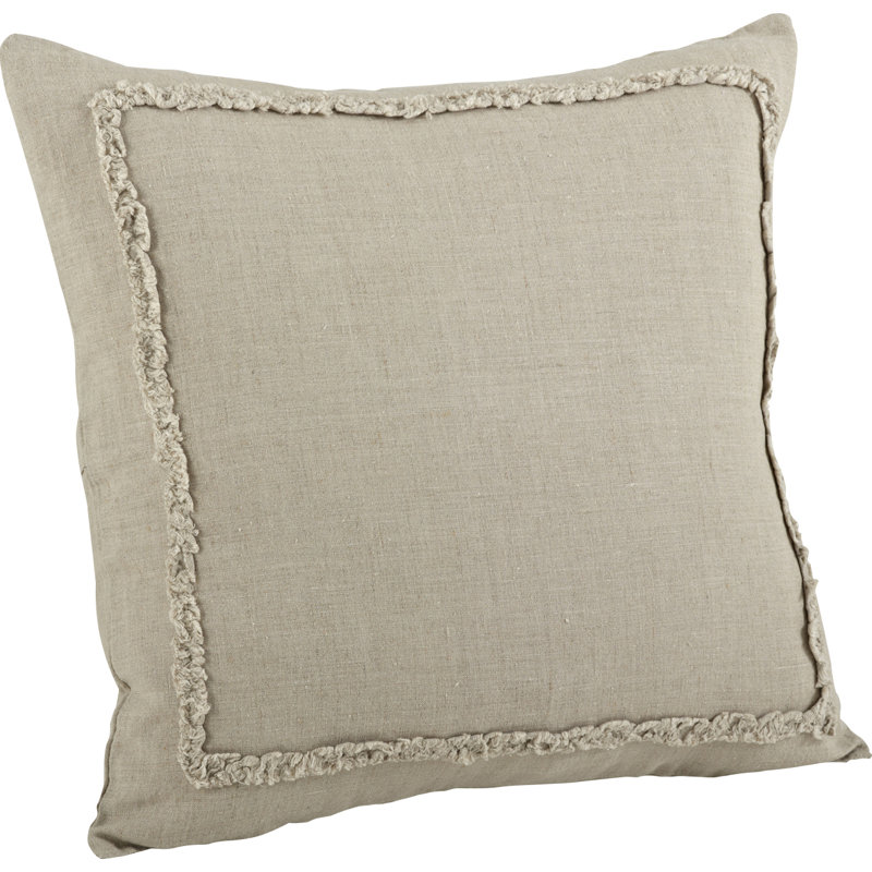 Arquit Joseph Square Cotton Pillow Cover & Insert, Natural