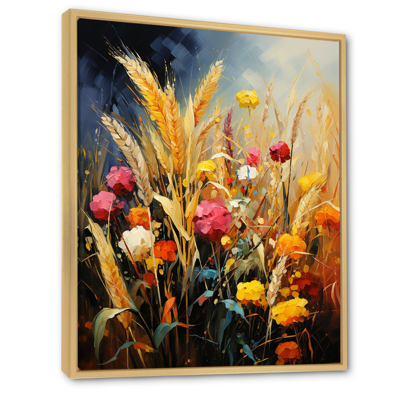 Bloomimg Farmer Fields I sur toile, Cadre naturel flottant, 44" H x 34" W