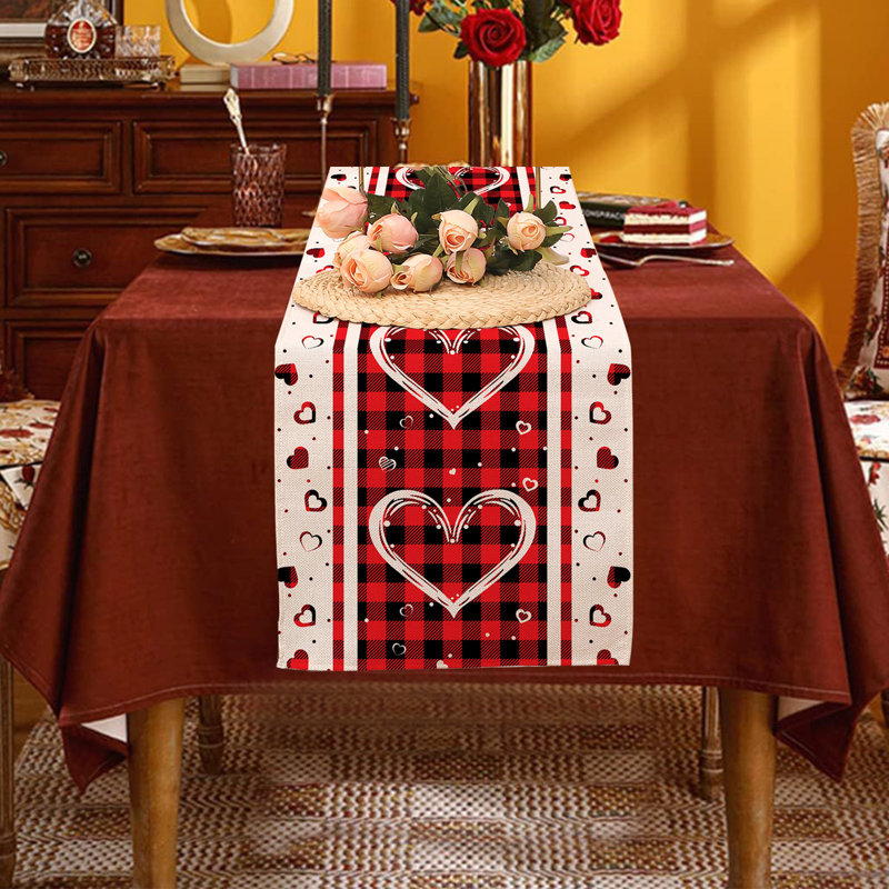 Décoration de table de salle à manger de la table de salle à manger pour la fête à la Saint-Valentin, de profondeur