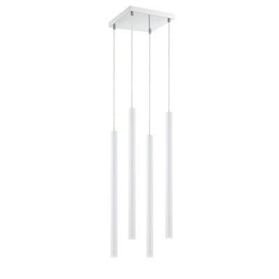 Luminaire suspendu cylindrique à DEL 4 lumières Bowning