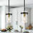 Levona 1 - Light Large Kitchen Island Pendant With Clear Hammered Glass Shade(set Of 2)-706452156