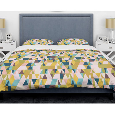 Ensemble de housse de couette en mid-century triangulaire rétro