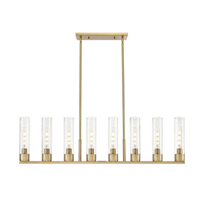Scherer - 6 Light Stem Hung Island Light with Shades