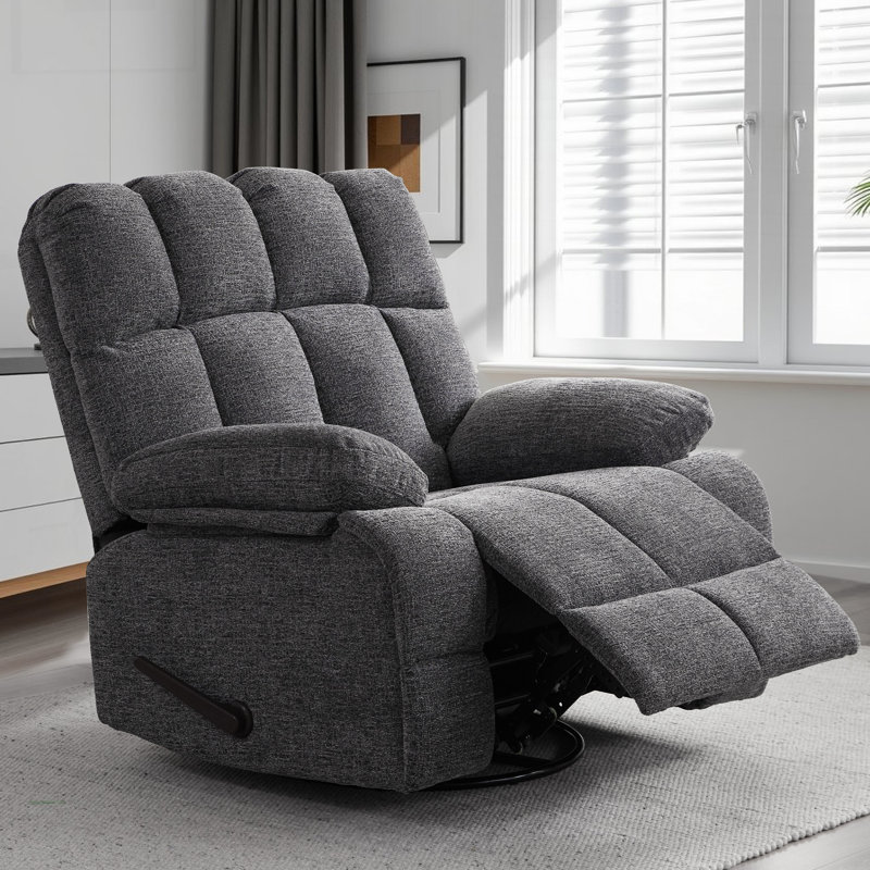 Fauteuil inclinable surdimensionné de 42,1 po de largeur, Gris clair