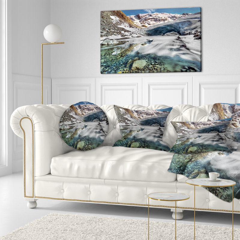 Coussin lombaire à paysage rocheux