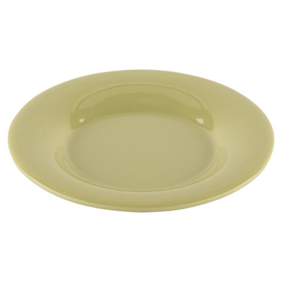 G.E.T. 10.5" Heavy-Duty Wide Rim Melamine Plastic Dinner Plate (Set of 4)