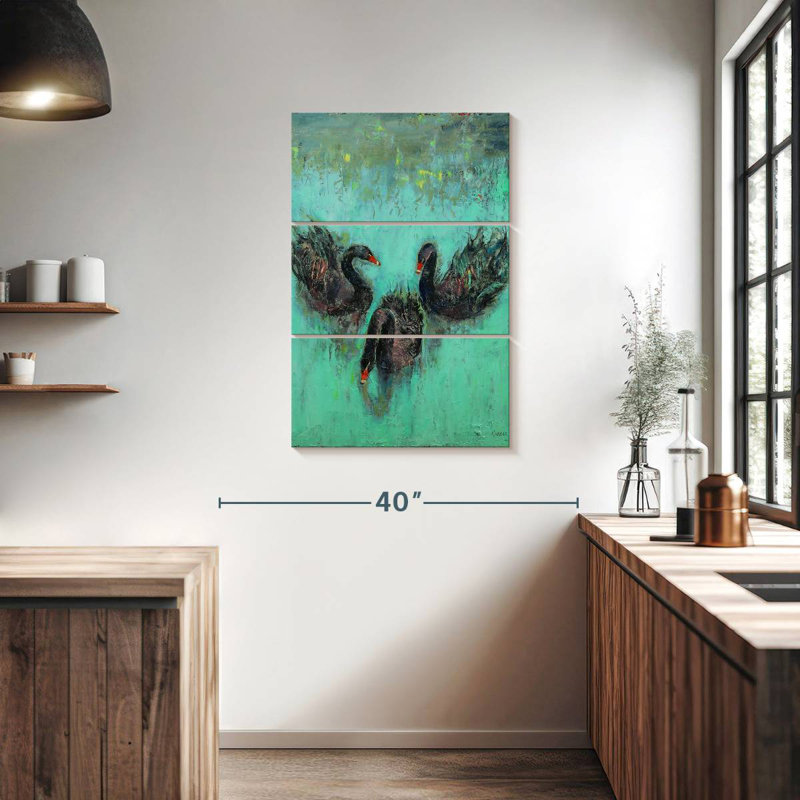 Black Swans, 38" H x 24" W