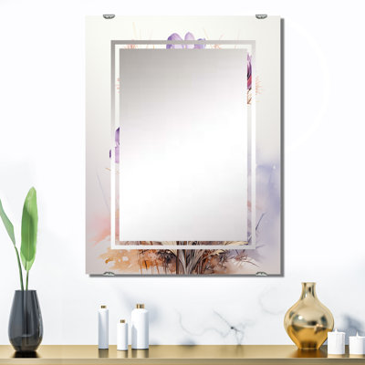 Miroir mural mauve Zen Crocus Blossoms II - fruits MIR141409