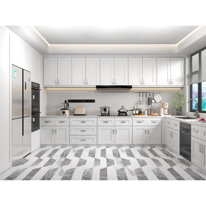 Armoire murale à une porte en bois massif blanc, 2 tablettes réglables pour le bureau, plan de rangement pour le salon - l 18 po x P 12 po x H 36 po, finition laquée, bois à fermeture silencieuse avec 1 et cuisine, solution de lavage