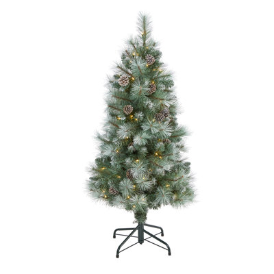 Lighted Artificial Pine Christmas Tree