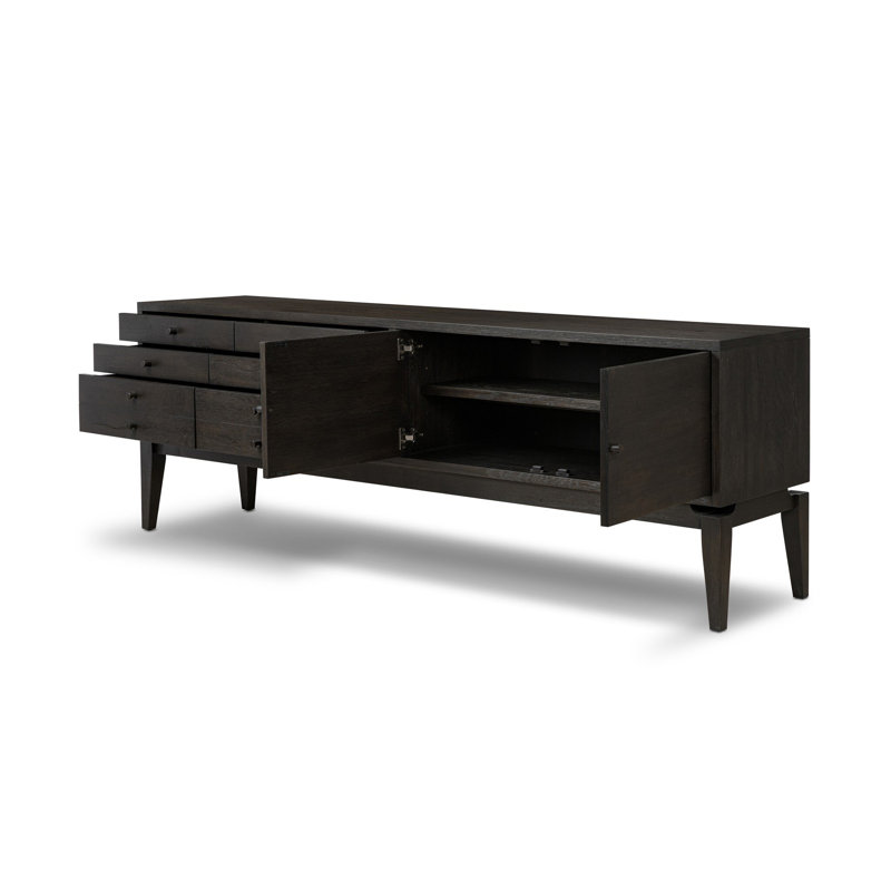 BERGSTROM Media Console, Smoked Black Oak