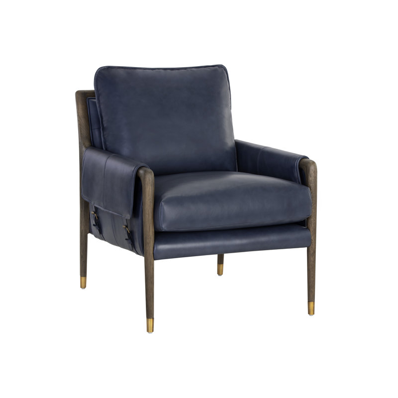 Fauteuil Mauti - brun vieilli, Navy