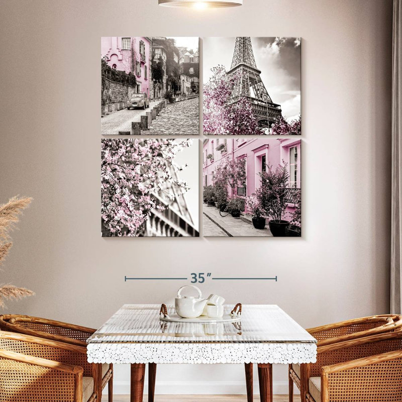 Sirci rose Paris Pop I, H 45 po x l 45 po