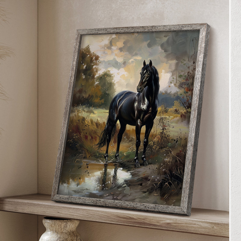 ANIMALS Series CECXVII, reproduction encadrée - bois massif, H 15 po x l 12 po