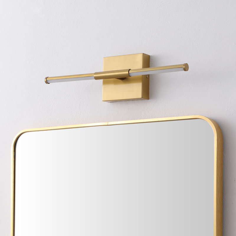 Gallatin 1 - Light LED Dimmable Armed Sconce, 4.25" H x 16.25" W x 3" D, Brass Gold