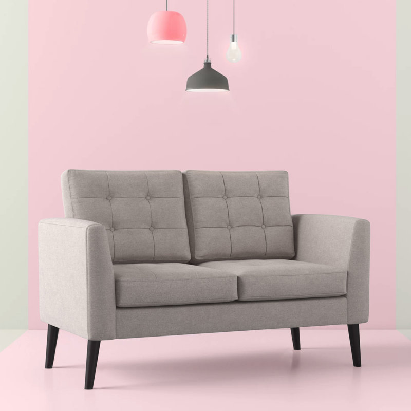 Upholstered 55.9'' Loveseat, Beige
